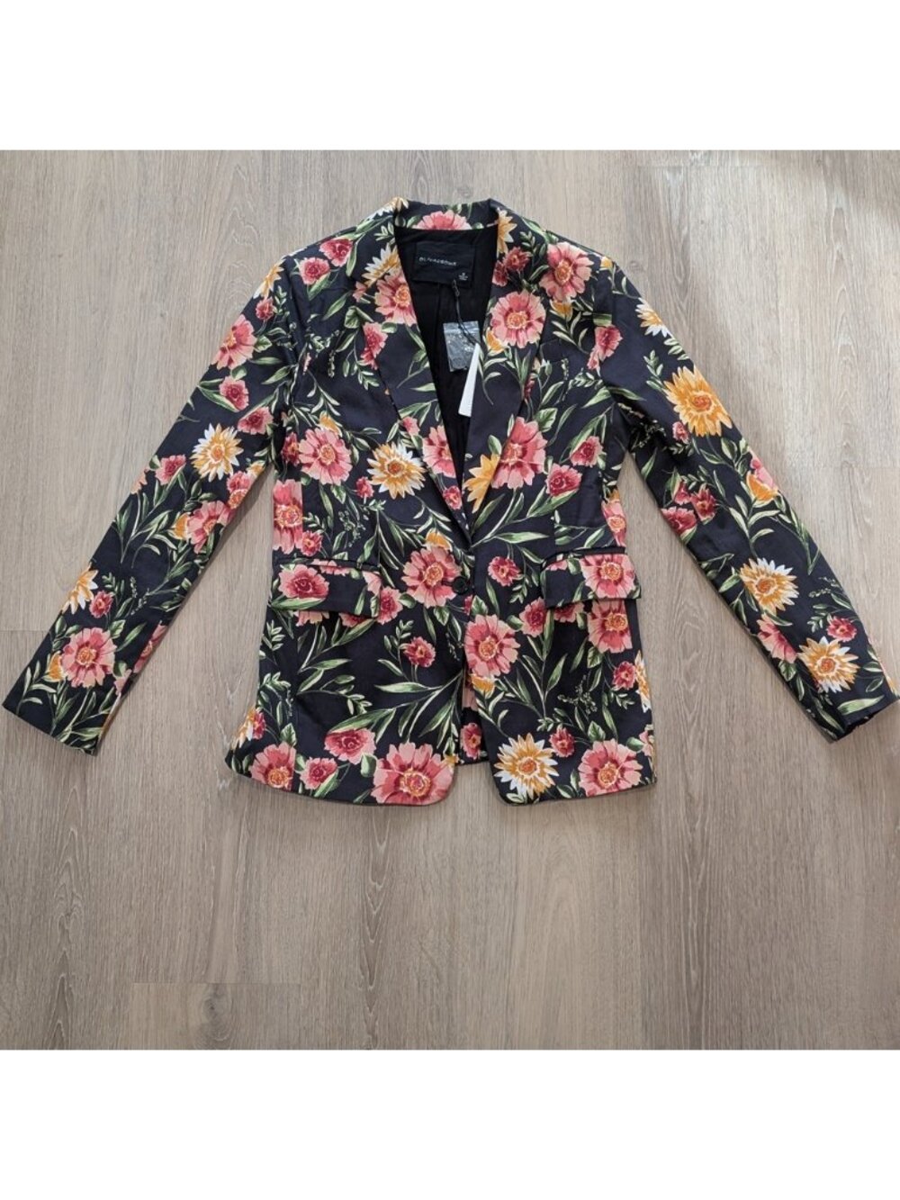 Olivaceous Floral Blazer Black Plus Size NWT - Picture 5 of 13